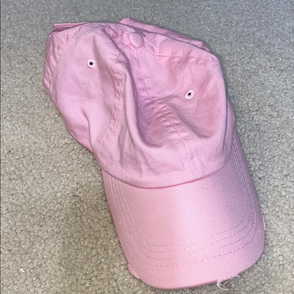pink baseball cap